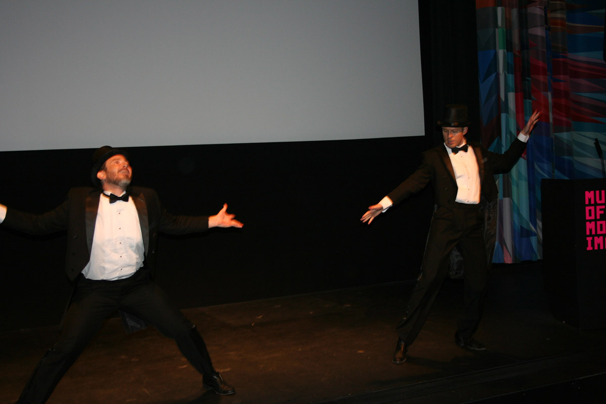 Sparrow Film Project 12 Gala: Mike Free and Adam Bagy performing a dance number to open the show.