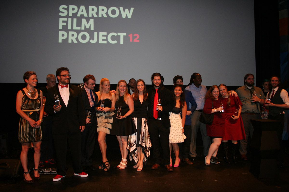 Sparrow Film Project 12 Gala: All of the winners on stage at the end of the awards presentation.